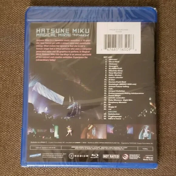 Hatsune Miku Magical Mirai Blu-ray Anime Brand New Cinedigm - Picture 2 of 2